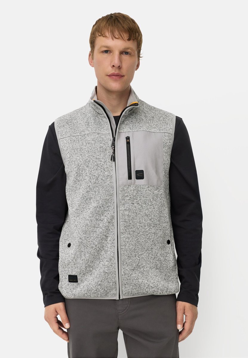 camel active Fleece-vest met warm gevoerd binnenwerk - Maat menswear-XXL - Grijs