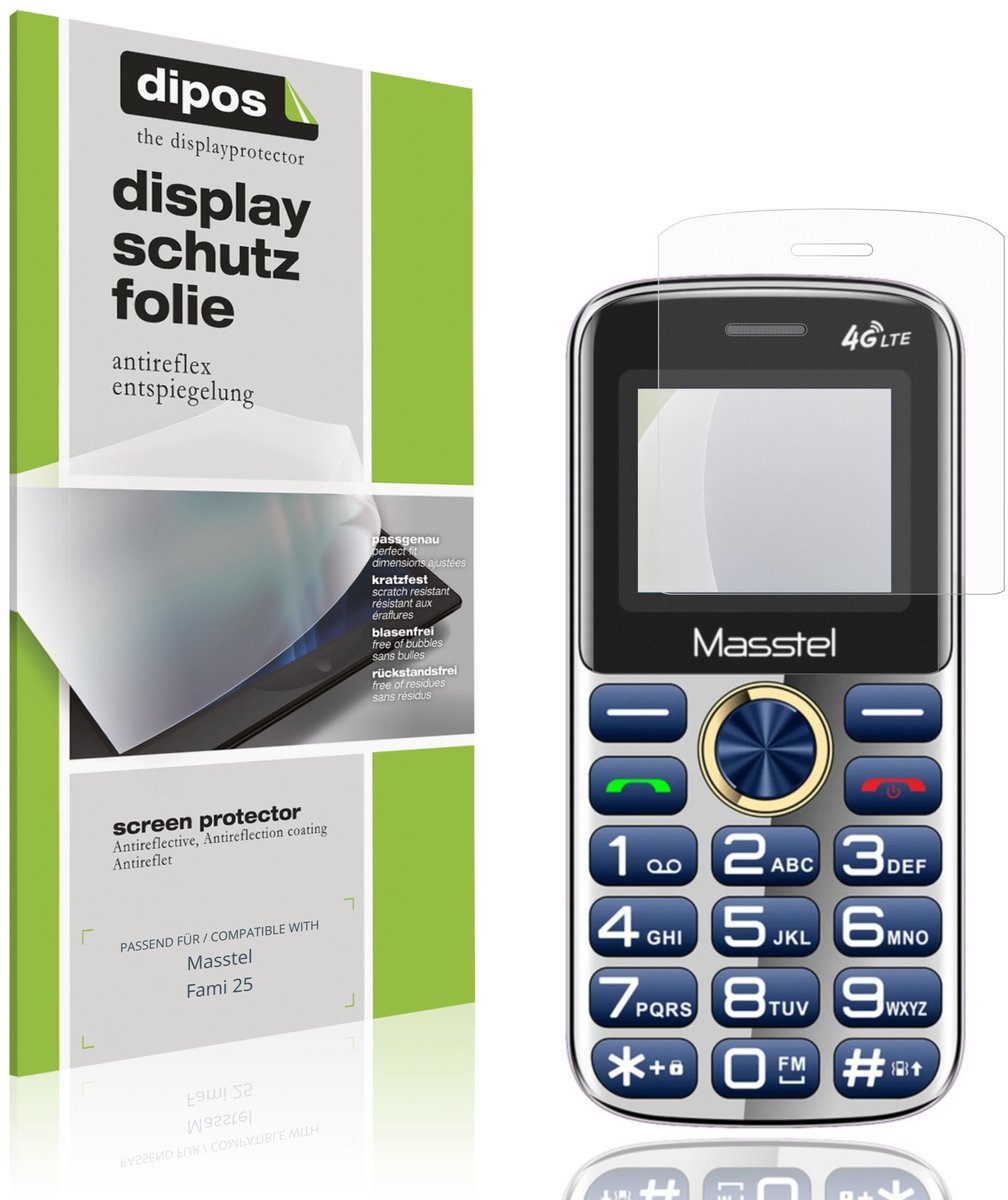 dipos – 4x Matte Beschermfolie geschikt voor Masstel Fami 25 | Krasbestendige & antireflecterende Screenprotector Ultra-Thin
