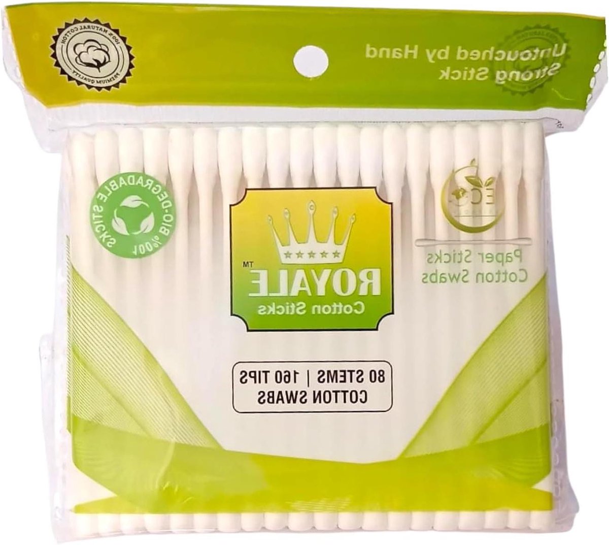 Katoenen Swabs - Oordopjes Wattenstaafjes - Persoonlijke Verzorging - Milieuvriendelijke Papieren Stokjes - 80 Stuks - Wit