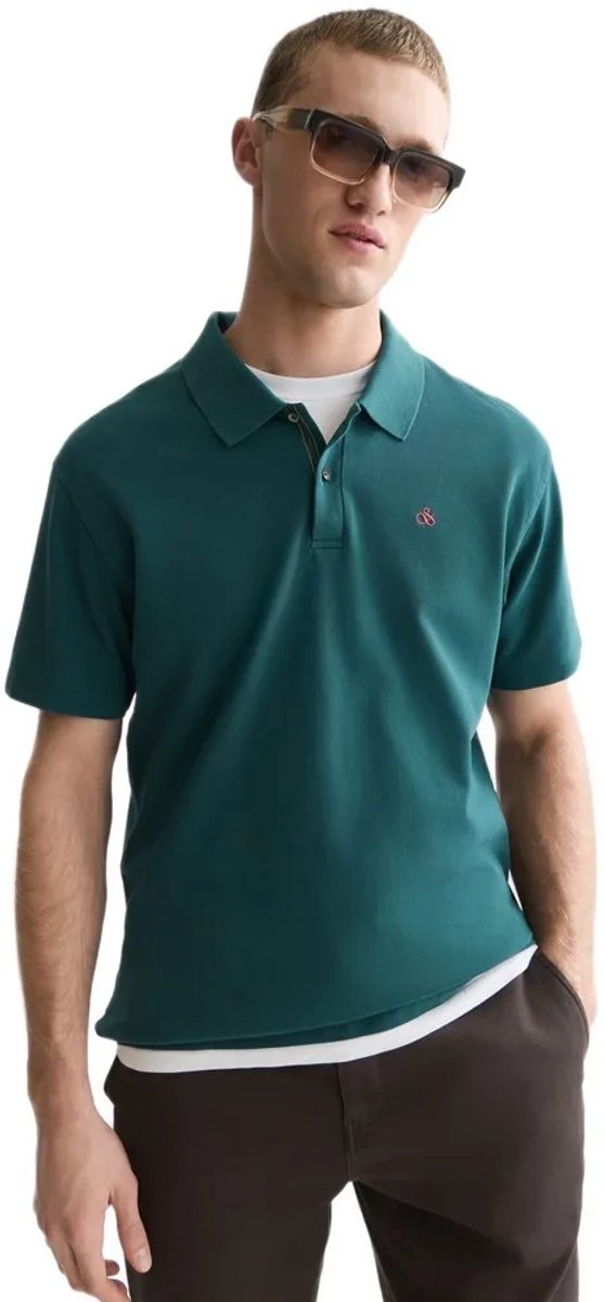 Scotch & Soda 183793 Relaxed Fit Korte Mouw Poloshirt Groen L Man