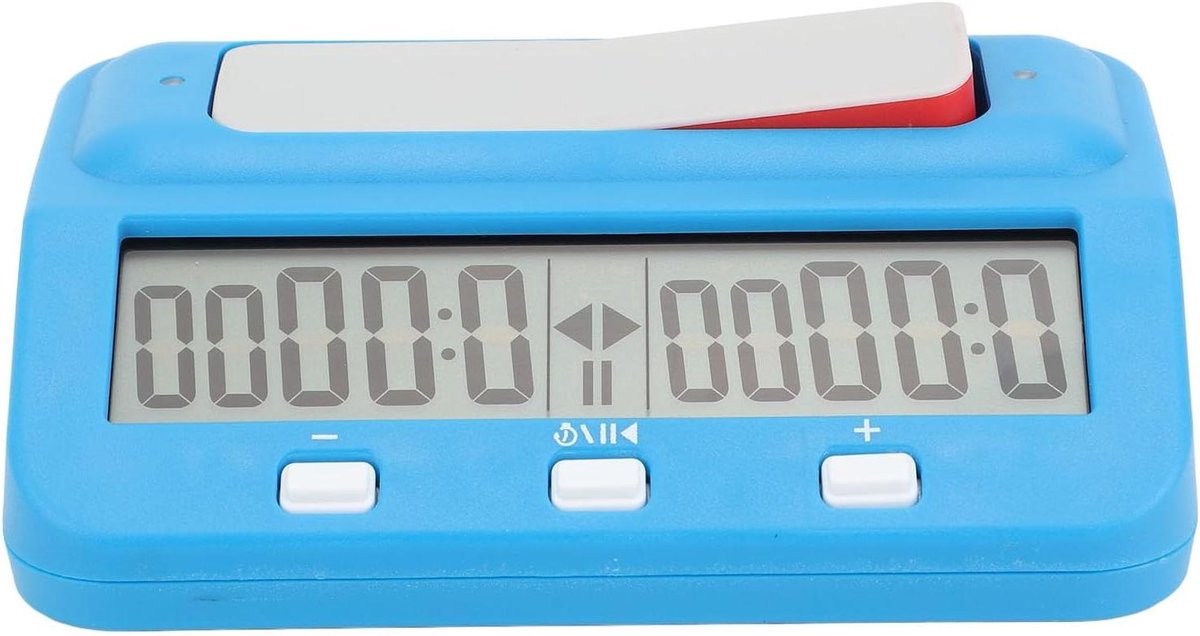 Digitale Schaakklok - Spel Timer - Bordspellen Spelen - Geheugenfunctie - 17 x 10 x 6 cm - Blauw