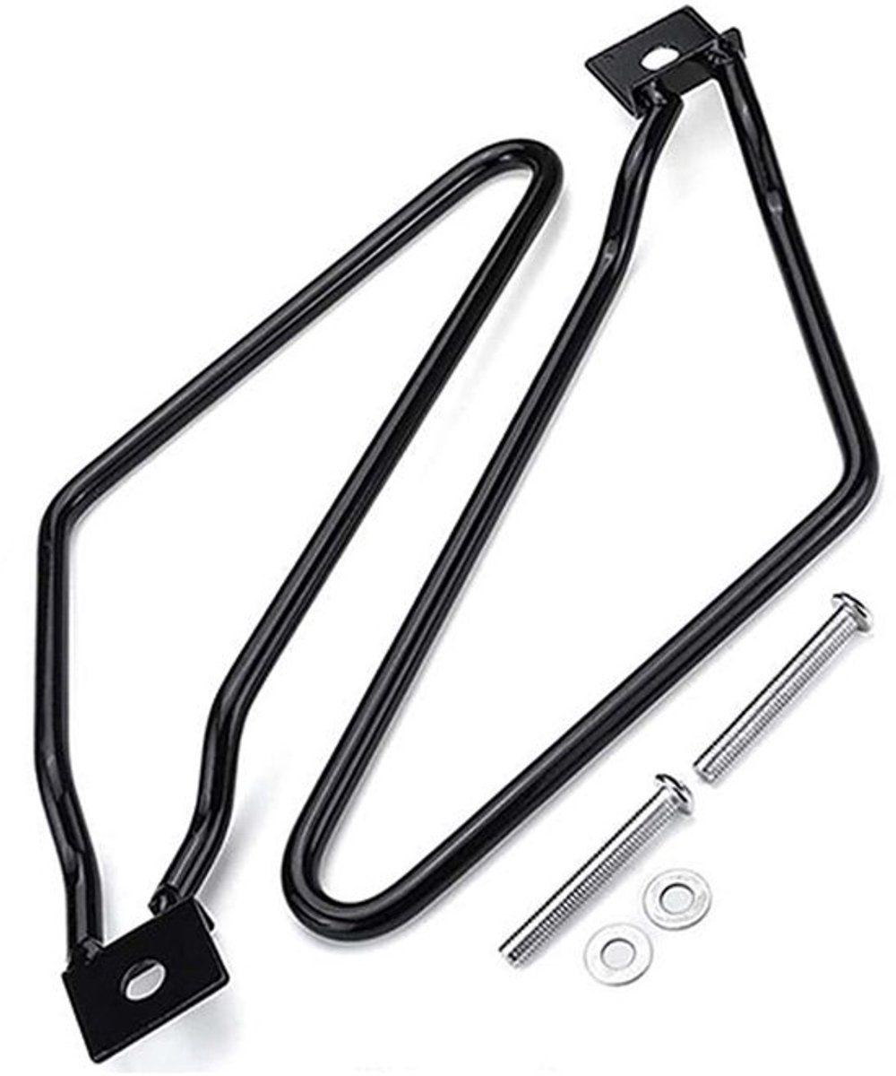 Zadeltassen Motorfiets - 2 Stuks - Ondersteuning - Beugels - Compatibel met XL883/1200 HD1450/1584 - Zwart - Motorfietstassen