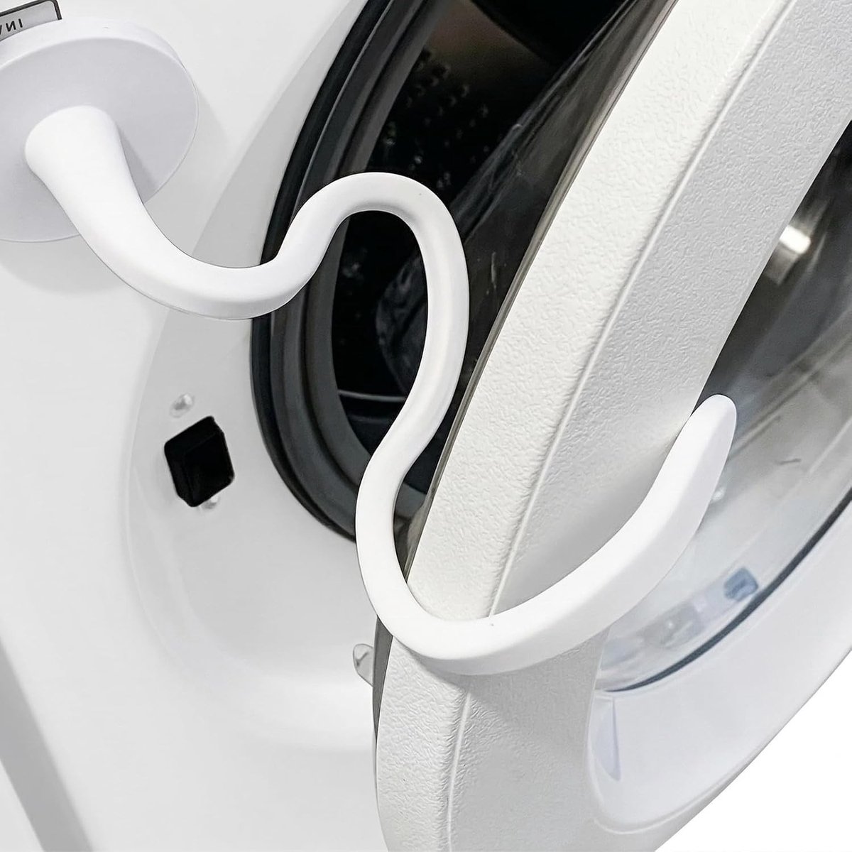 Flexibele deursteun voor wasmachine, magnetische deurhouder om schimmel en geur te voorkomen, universeel en wit met siliconen bescherming, 43 mm