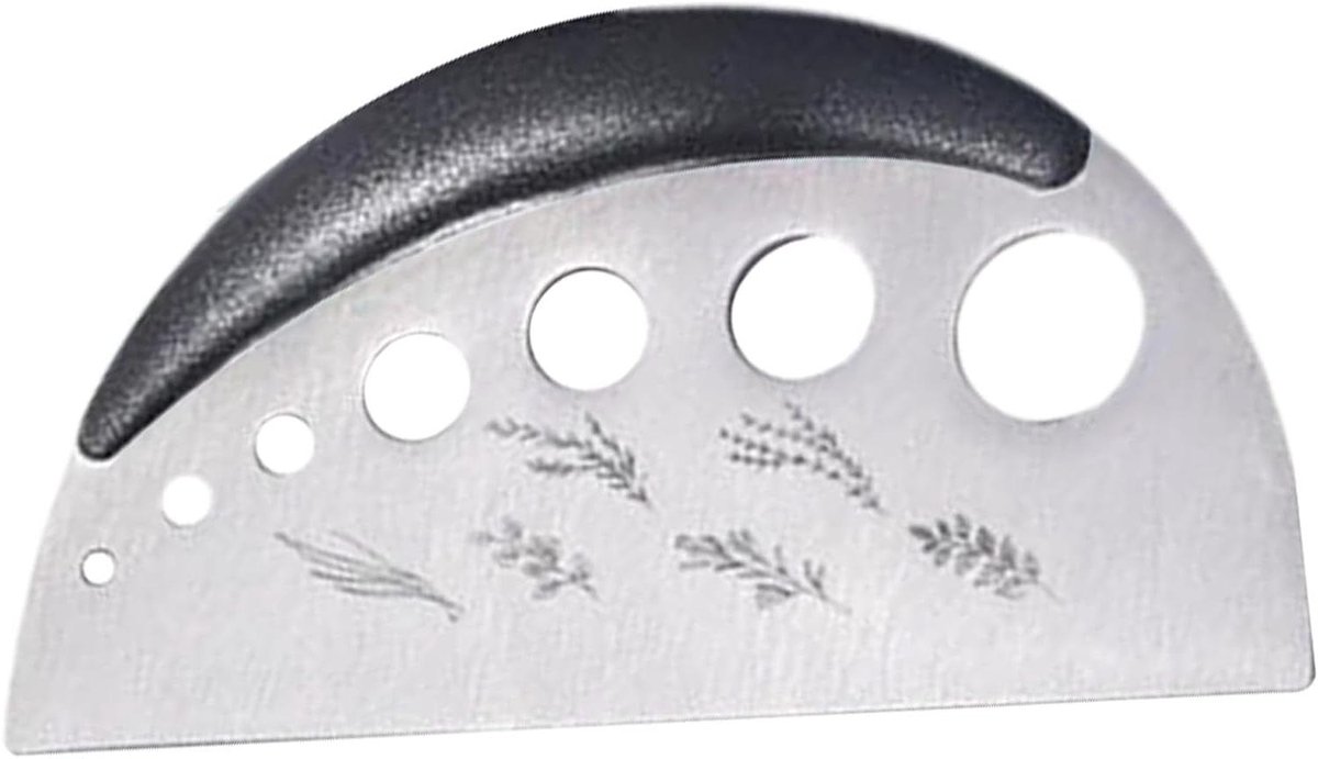 Kruidensnijder - Doornverwijderaar Tuingereedschap - Bladeren Verwijderen - 7 Gaten Ontwerp - 11 x 5.8 cm - Zwart