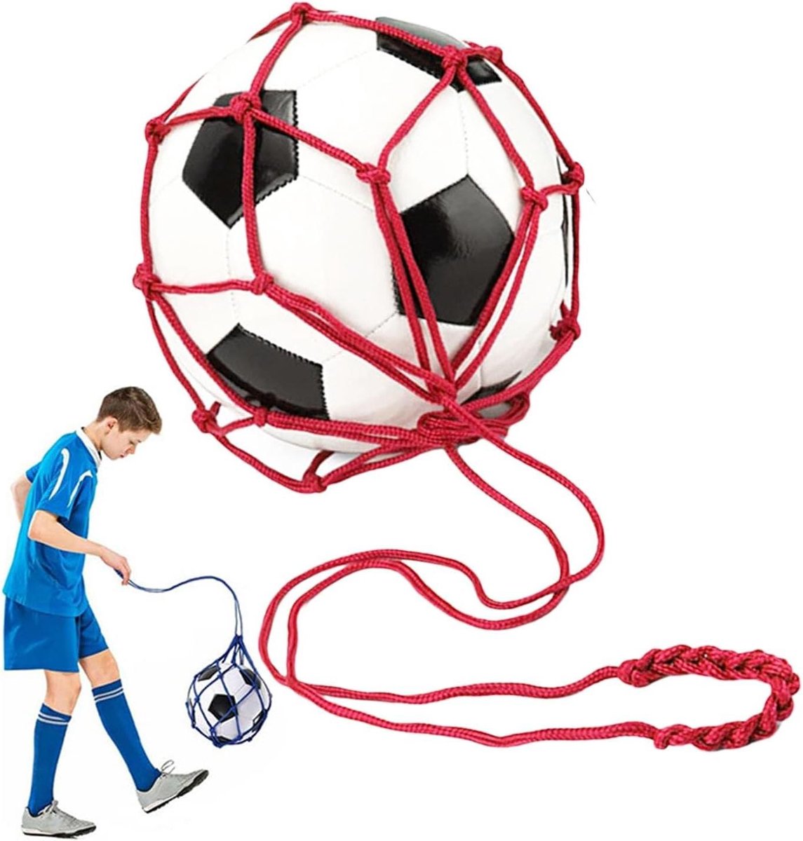 Voetbal Net Tas - Ballennet Opberger - Sporten Organiseren - Duurzaam Nylon Materiaal - 12 x 11.8 x 2.3 cm