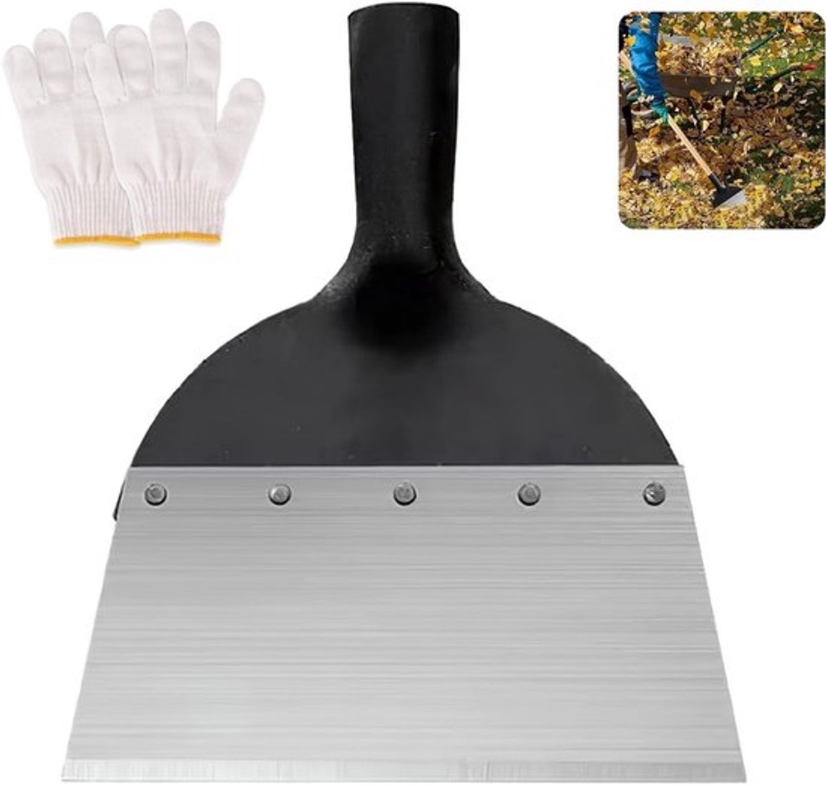 Multifunctionele Tuinschep voor Buiten, Ideaal voor Onkruid Verwijderen, Tuinonderhoud en Schoonmaak, Inclusief Handschoenen, 23 cm