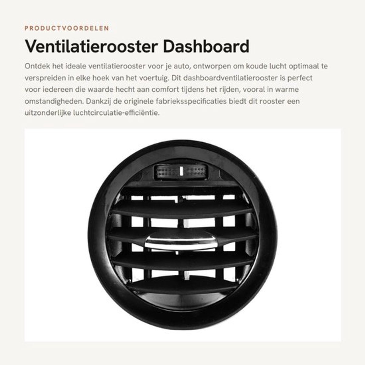Ventilatierooster Hoge Luchtcirculatie - Dashboard Ventilatierooster - Vervangend OEM-onderdeel - 13203702/13365425 - Elegante Uiterlijk - Perfecte Pasvorm - Luchtrooster