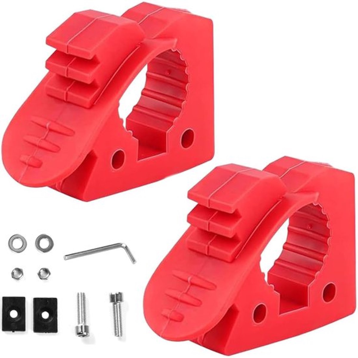 Hovelhouder 2 Stuks - Snelontgrendelbare Rubber Klembevestiging - Bevestiging voor Schep/Bijl - Universeel voor Vrachtwagens/ATV's - Duurzaam Materiaal - Organisatie voor Garage - Gereedschapshouder