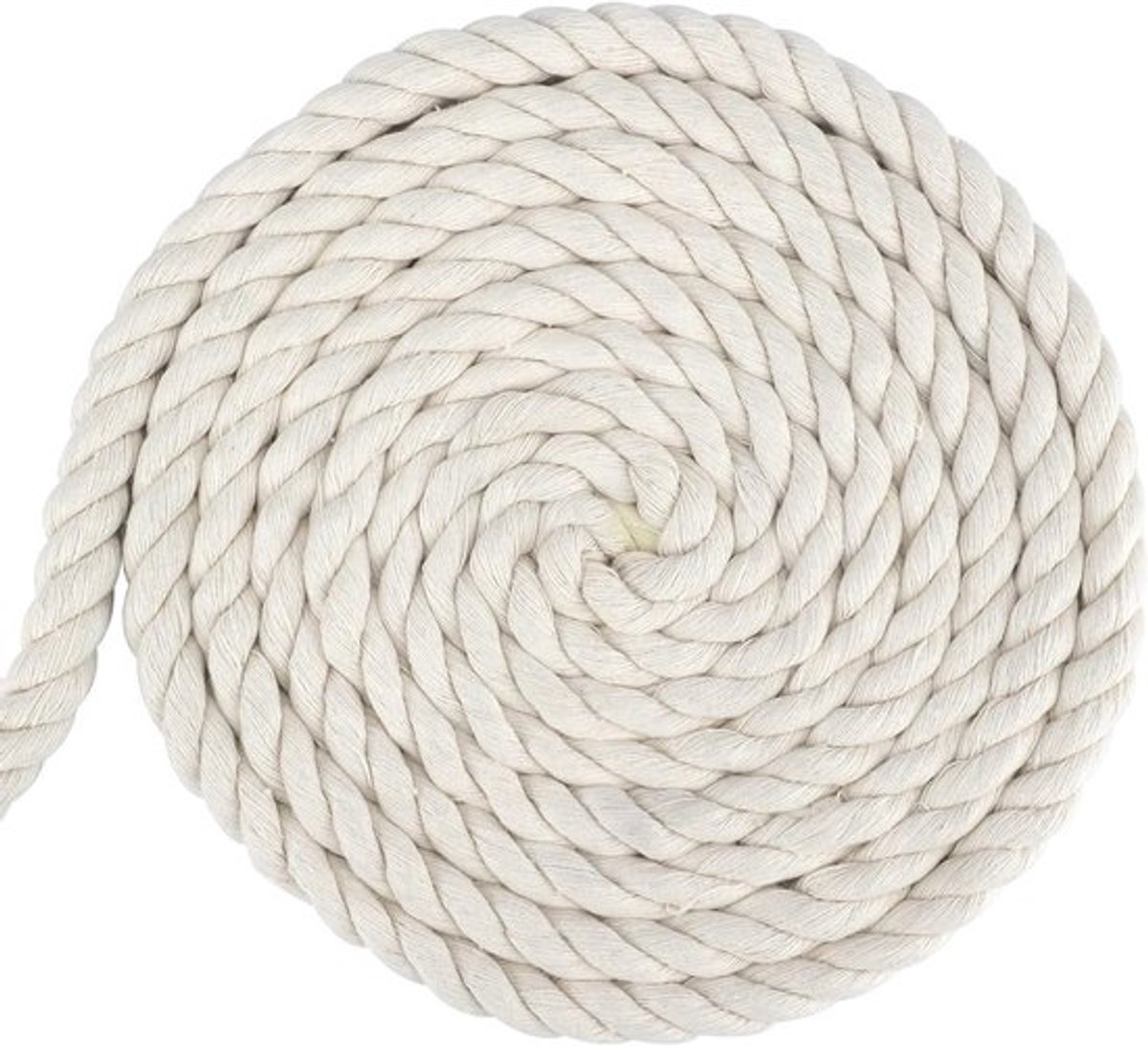 Beige Macrame Garendraad van 14 mm, 10 m Katoen Koord voor DIY Creaties, Wanddecoratie en Plantenhangers