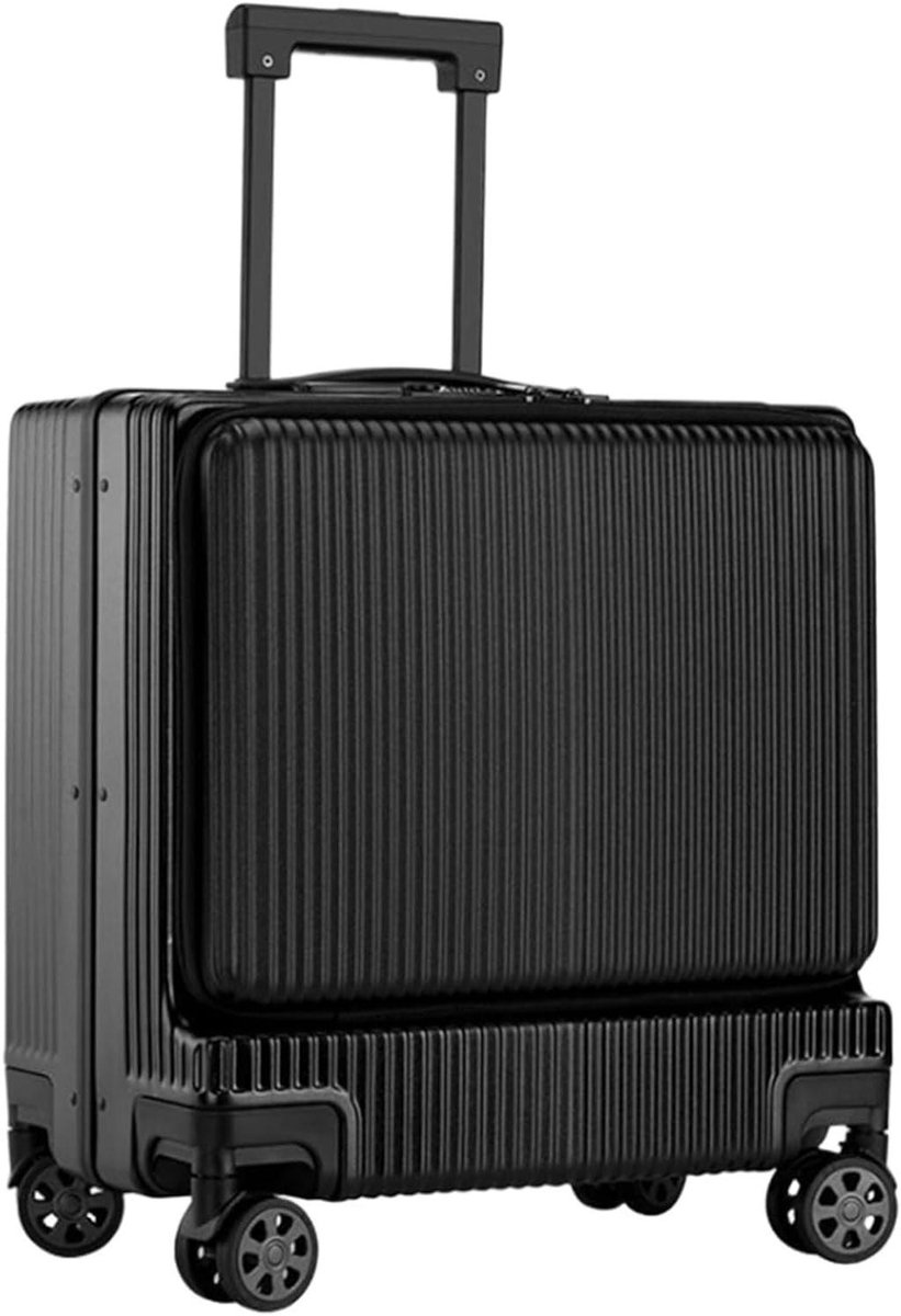 Koffer Handbagage - Reiskoffer Instapkoffer - Vliegreizen - Voorvak Toegang - 18 inch - Zwart