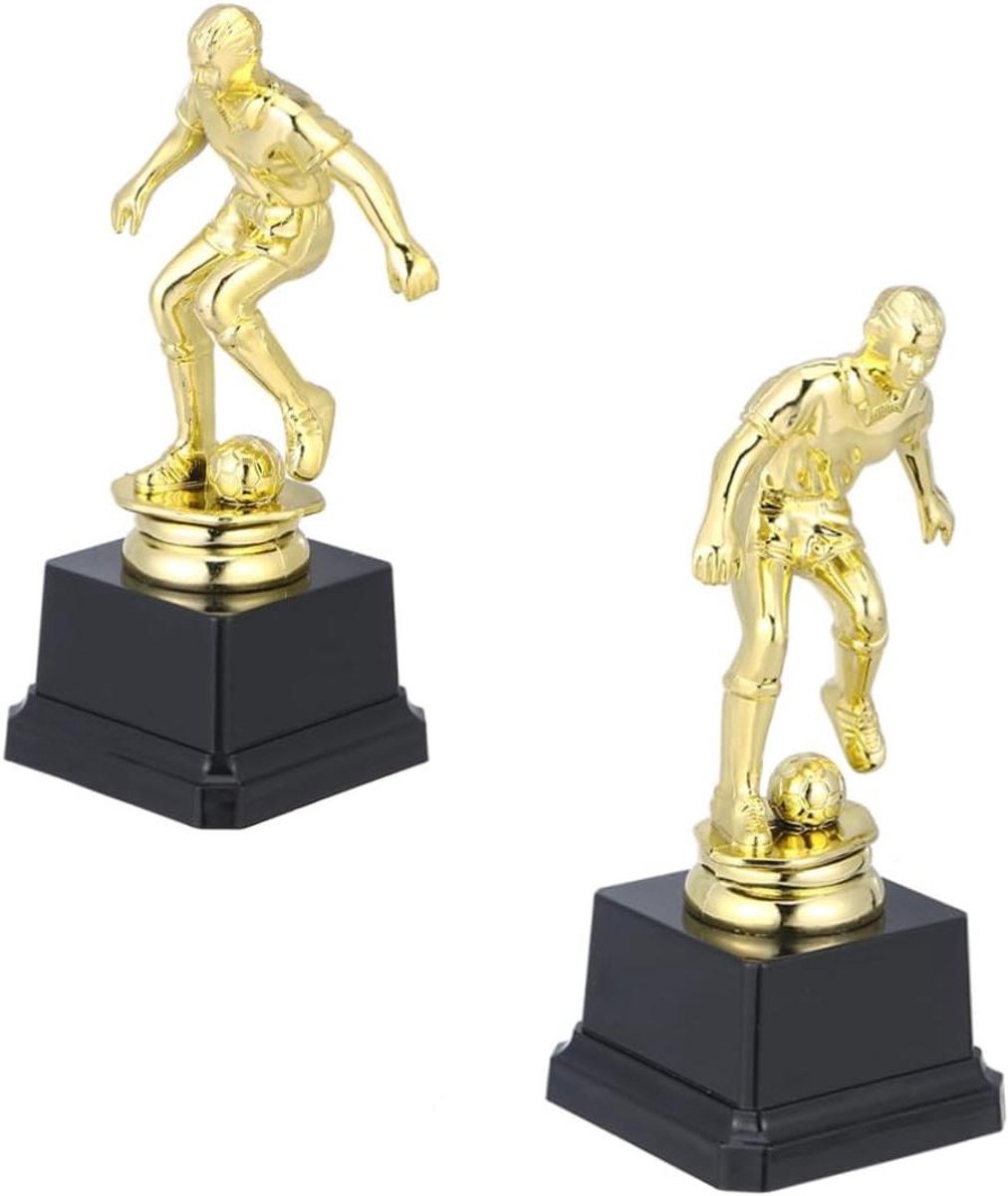 Voetbal Trofeeën - Sport Awards Beker - Wedstrijden Prijzen - Voetbal Figuur - 155 cm Hoog - Goud