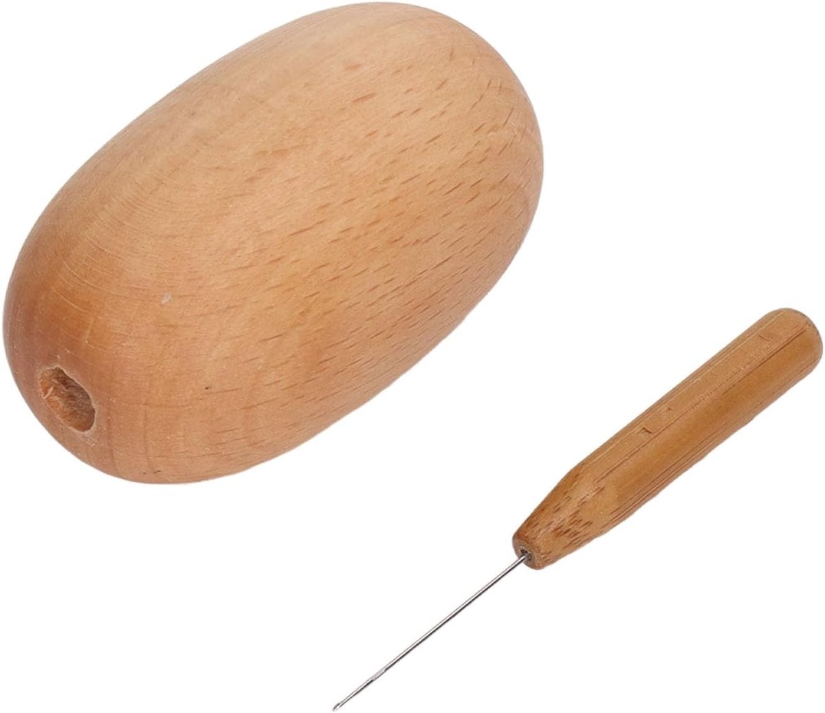 Handige Stopper voor het Herstellen van Sokken, Creatieve Naaiaccessoire van Hout, Perfect voor Diverse Naaiprojecten en Reparaties