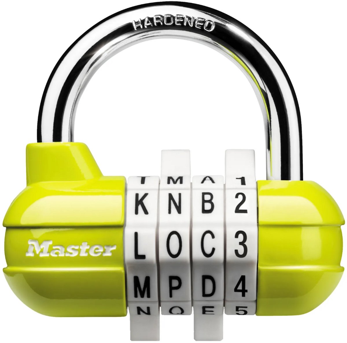 Hangslot Cijfer-Letter Combinatie 64 mm - MasterLock 1534EURD - Groen