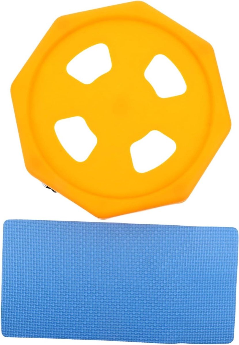 Buikspierroller met Rebound - Kerntrainer Balansschijf - Thuisfitness Trainen - Stille Reboundfunctie - 33.70X16.70X0.90CM - Geel