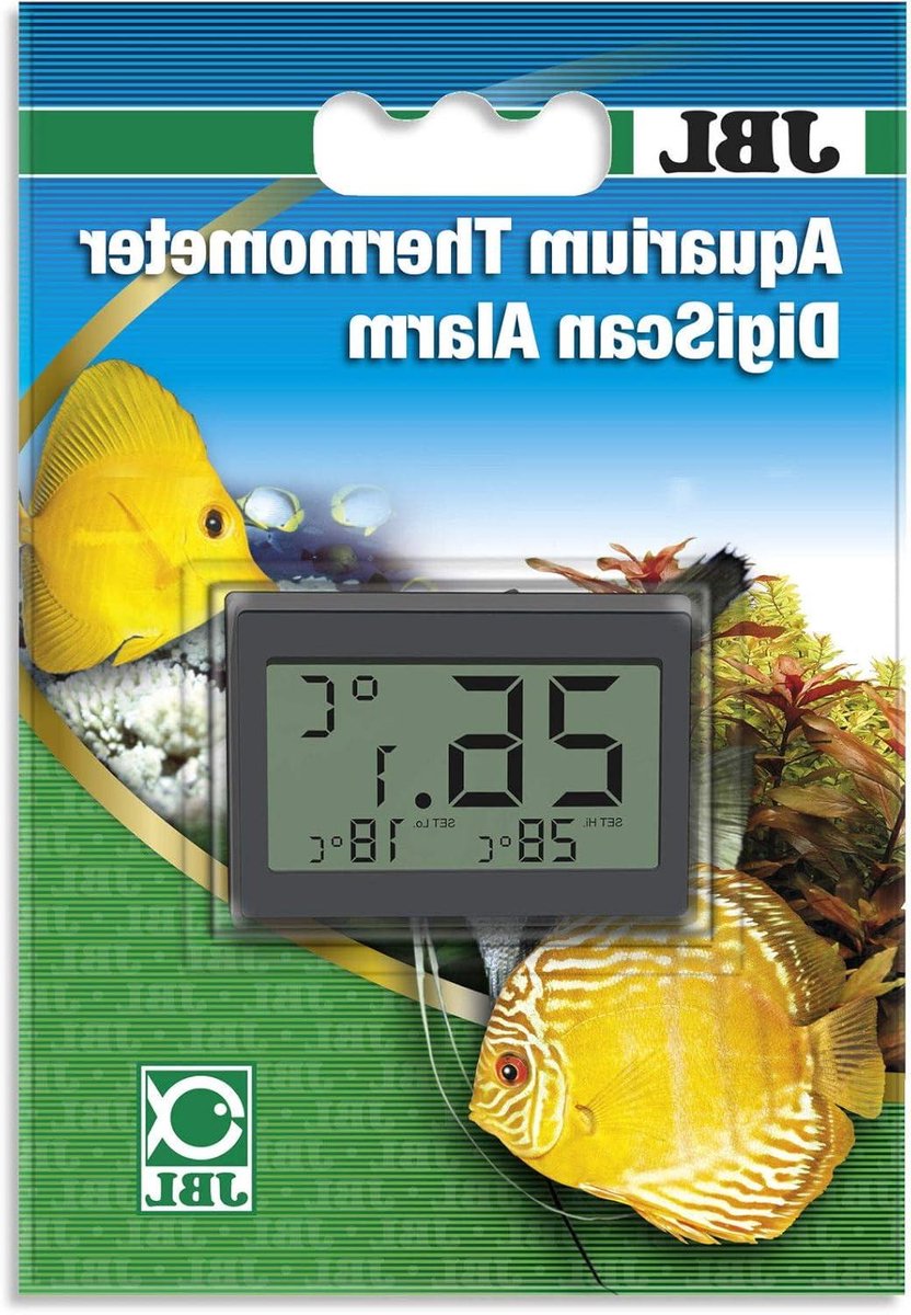 Digitale Aquarium Thermometer - Aquarium Temperatuurmeter - Waterkwaliteit Monitoren - Met Alarmfunctie - 5 x 3.5 cm - Grijs