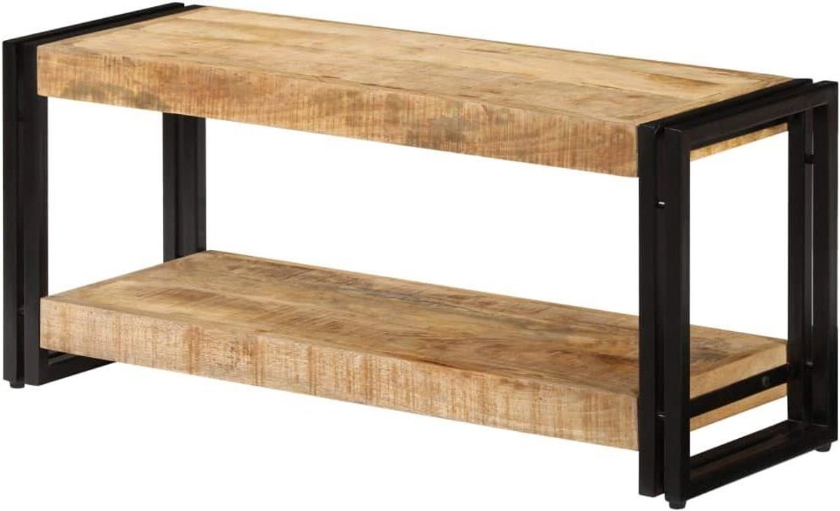 Massief Houten TV-Kast - Dressoir Mango Hout - Opbergen Elektroncia - Unieke Houtnerf - 90 x 30 x 40 cm