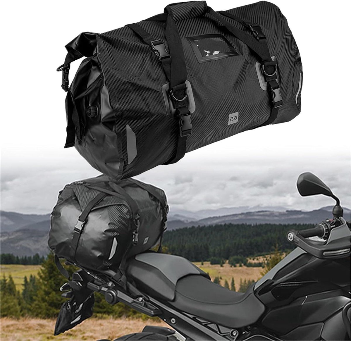 Motorfiets Zadeltas - Rugzak Reisbagage - Motorrijden Toeren - Waterdicht Materiaal - 40L of 65L - Zwart