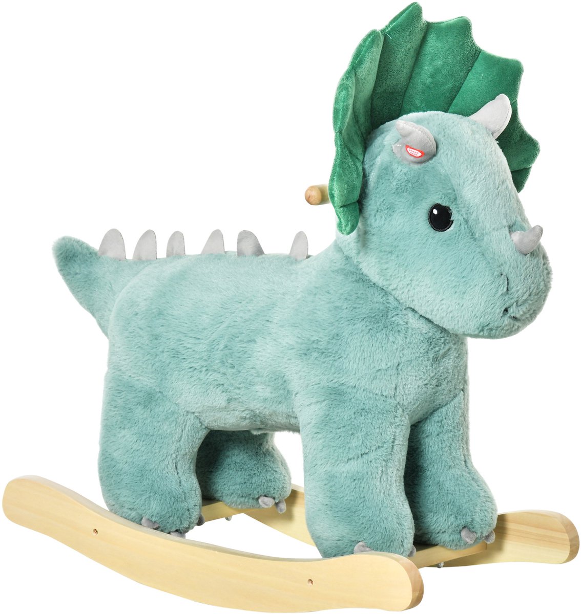Sogiol® Hobbelpaard - Pluche Schommelpaard Dinosaurus met Geluid - 64x30x54 cm