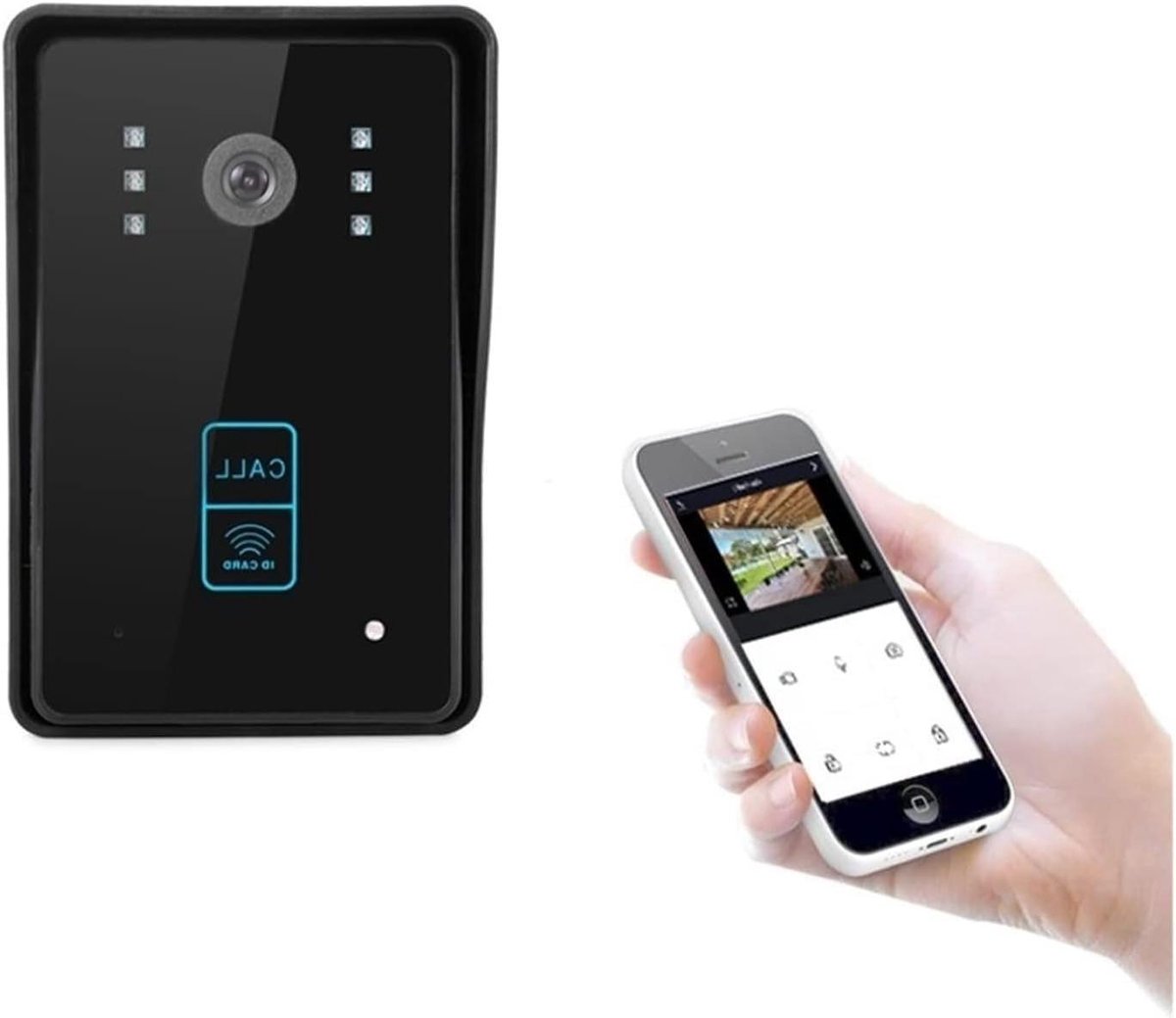Video Deurbel Camera - Deurcamera Slimme Deur - Woning Beveiligen - RFID Ontgrendeling - 1080P Resolutie - Wit