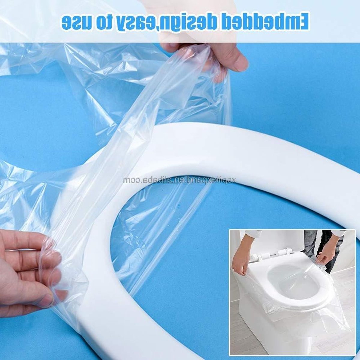 Wegwerp Toilet Brilhoezen - Toilet Covers - Hygiëne Onderweg - Antibacterieel Waterdicht - 50 Stuks - N.v.t.
