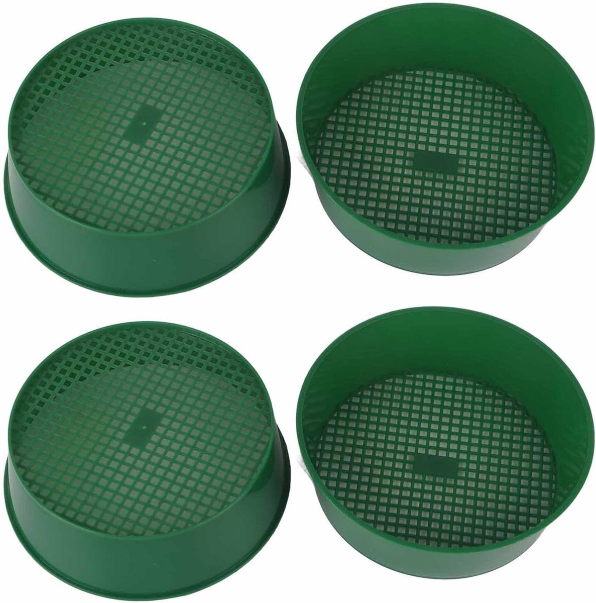 Tuinzeef - Zandzeef Filtergereedschap - Grond Voorbereiden - Uniform Fijngeweven Gaas - 16 x 16 x 7 cm - Groen