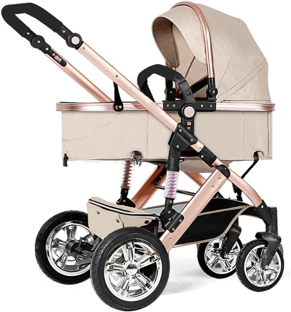 Buggy Kinderwagen - Babybuggy Opvouwbaar - Baby Vervoeren - Luchtdoorlatend Design - 14.5 x 26.7 x 42.1 inch - Bruin