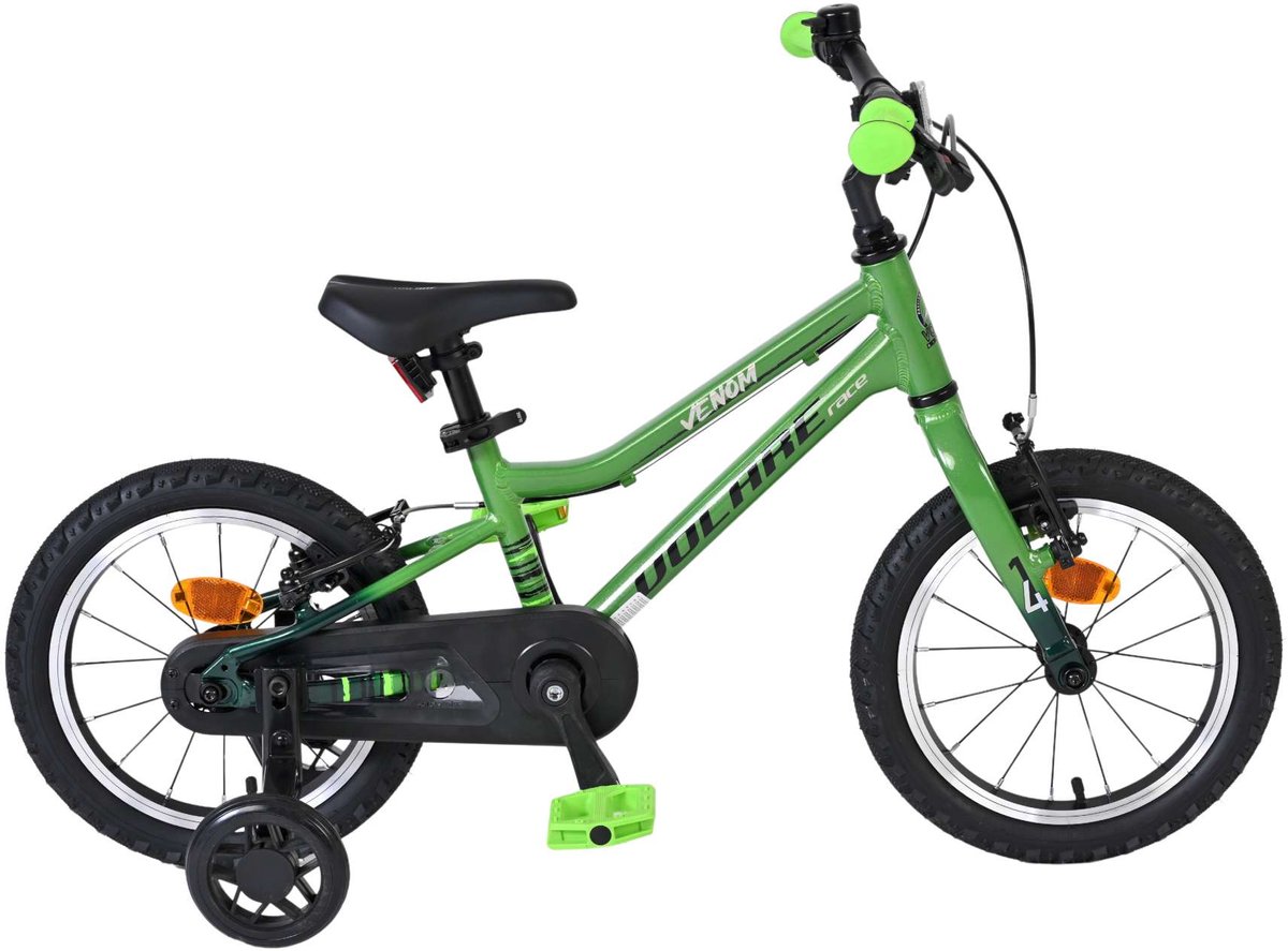 Volare Venom Kinderfiets Jongens 14 inch Groen Twee handremmen