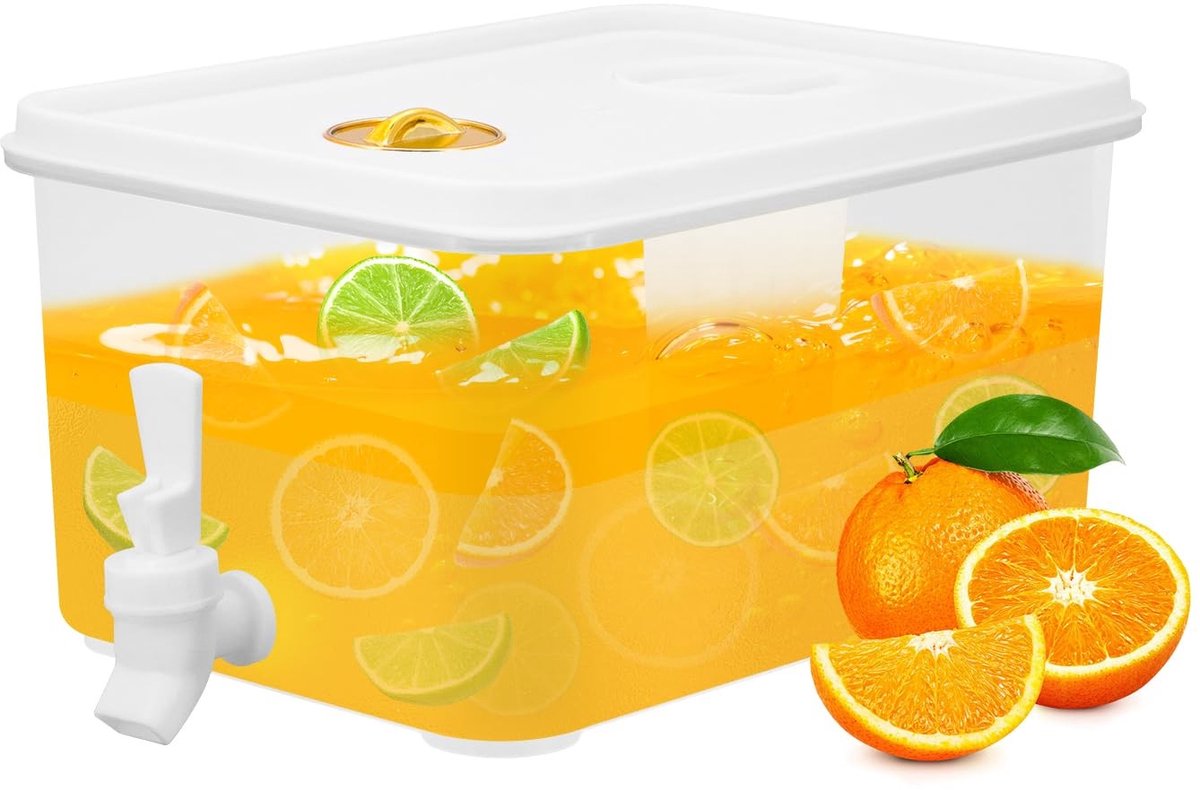Dailygoods - 5L Drankdispenser met Kraan voor Koelkast - Ideaal voor Sap, Melk, Cocktails