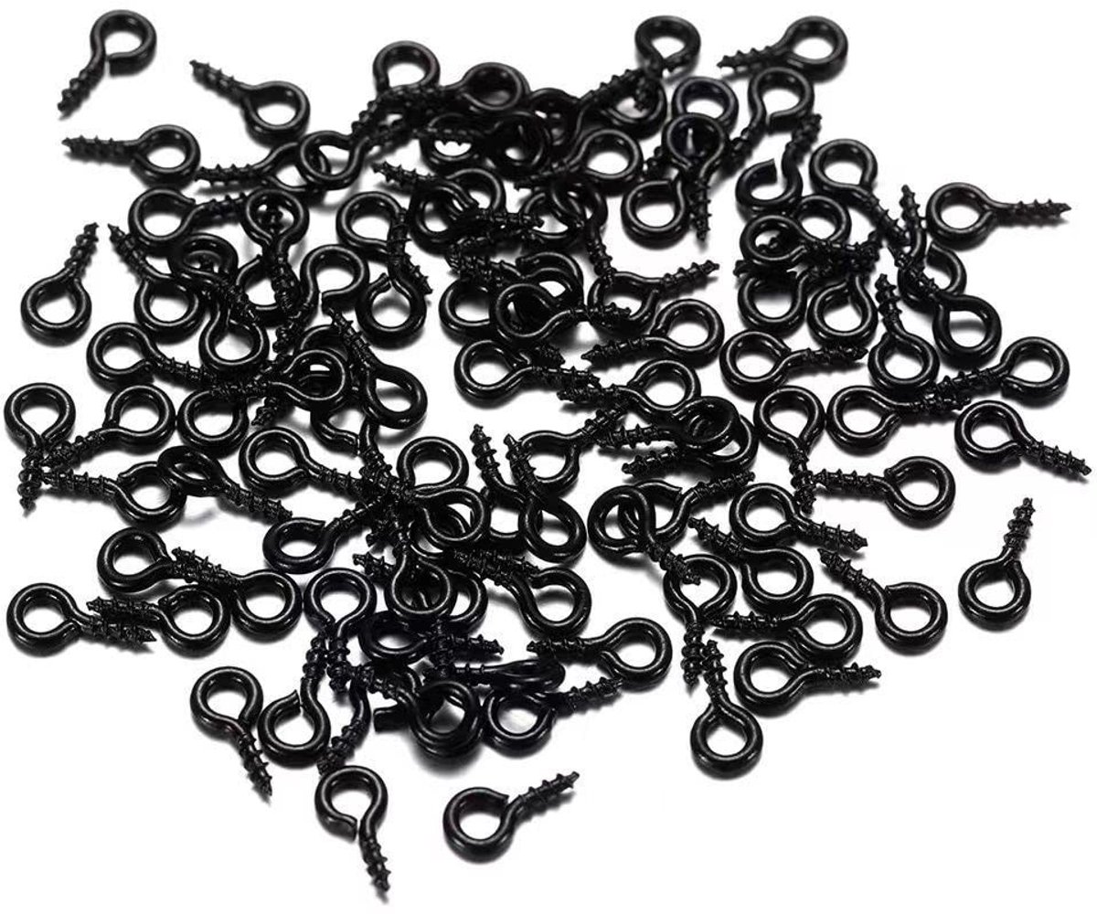 Dailygoods- Oogschroef 200 Stuks - Gekleurde Lakschroeven - Ringschroef - Kleine Oognaalden - Handwerk/Sieraden - 5 x 10 mm - Schroefogen