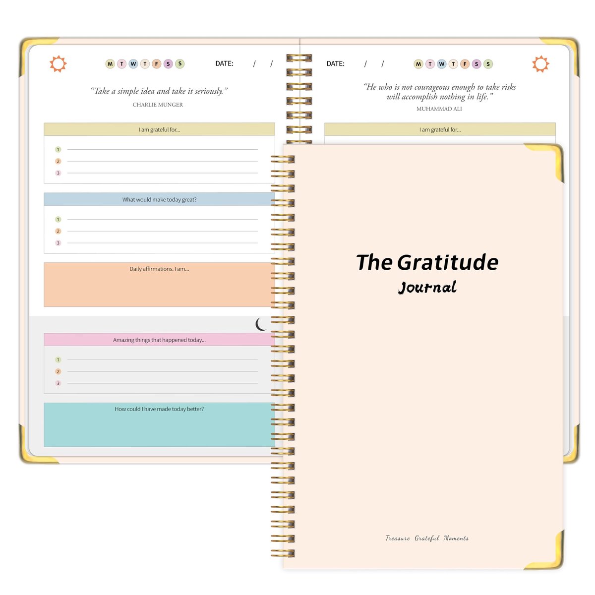 Dailygoods- Gratitude Journal Planner - Notitieboek - Dagboek - Geel - Persoonlijke groei - Dankbaarheid