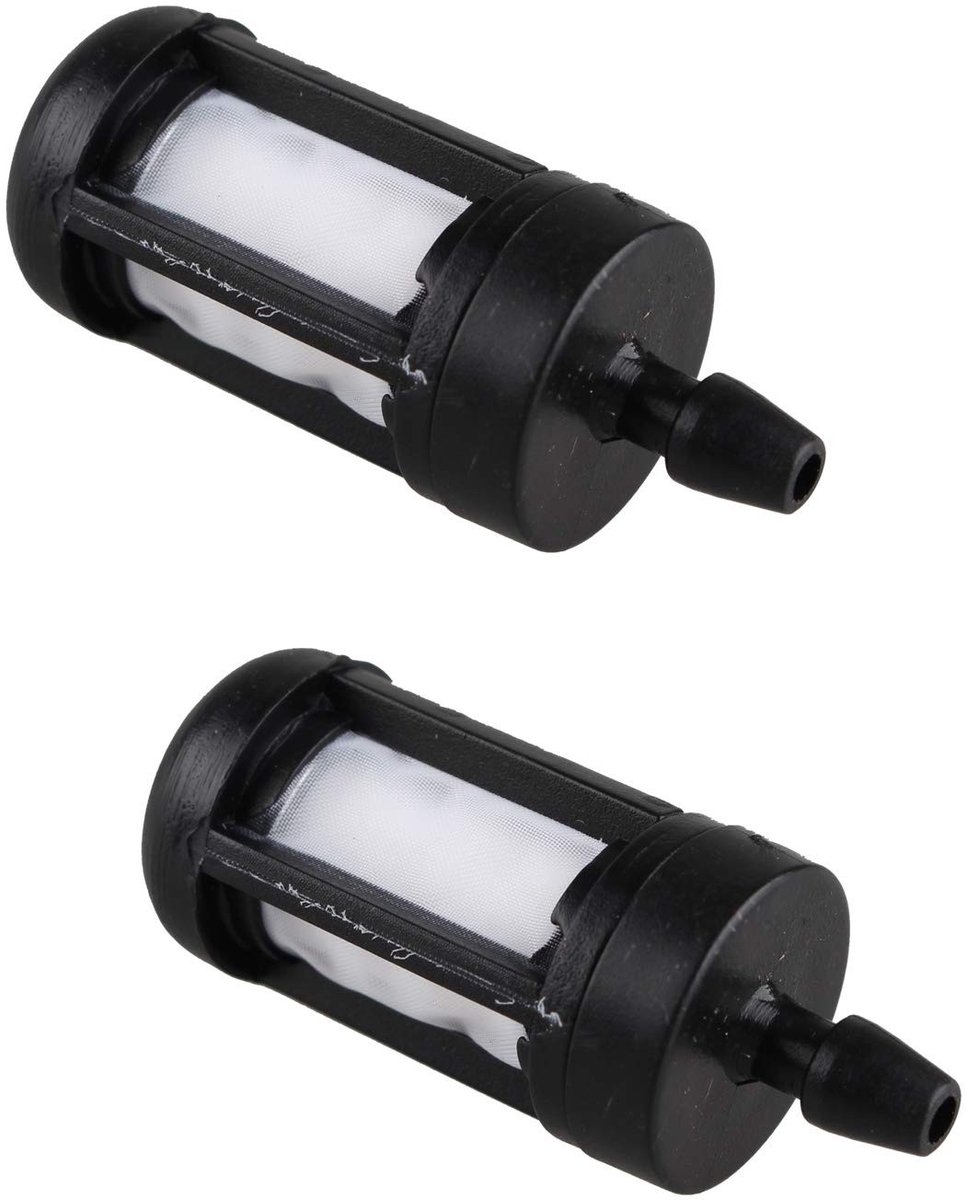 Dailygoods- Brandstoffilter Hoogwaardige Kwaliteit - 2 Stuks - Geschikt voor Kleine Motoren - 2,5 mm ID Pijp - Lengte 42 mm - Kunststof - Brandstoftankfilter