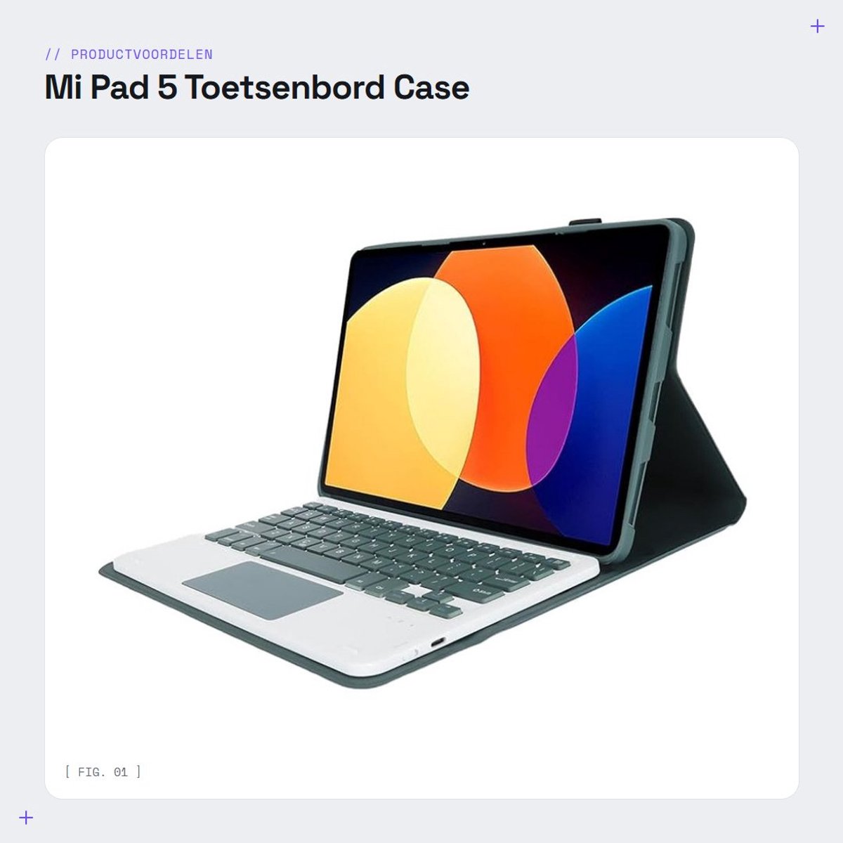 Dailygoods - Mi Pad 5 Toetsenbord Case - Draadloos en Afneembaar - Slank en Lichtgewicht - 11 Inch Beschermhoes - Perfect voor Documenten en Presentat...