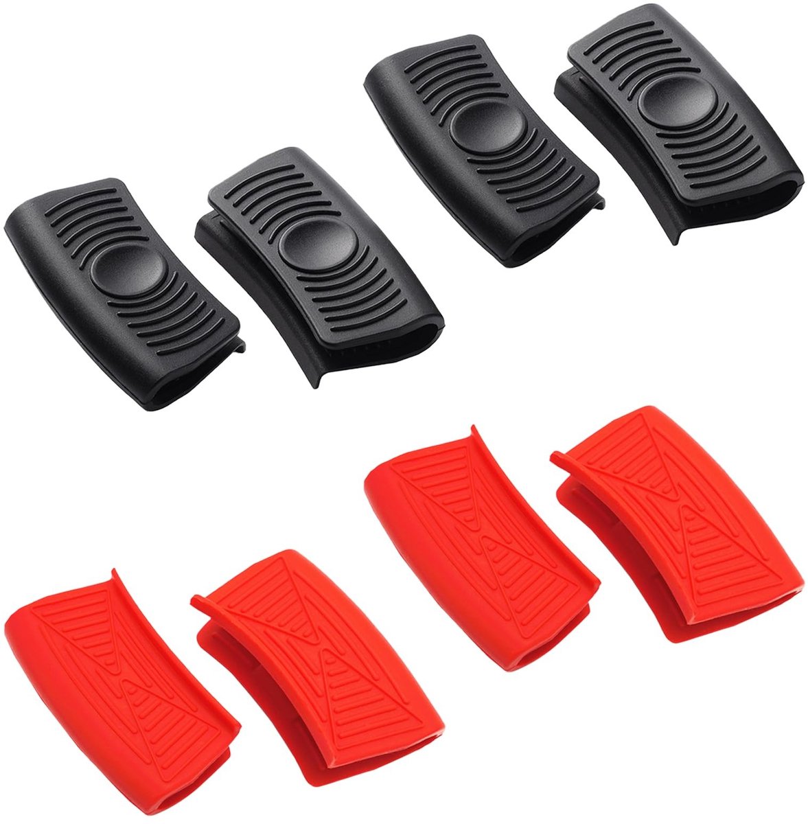 Dailygoods- Hulphandvathouder 8 Stuks - Antislip Hittebeschermer - Hittebestendige Panhandgreep - Siliconen Afdekgrepen - Veilig Koken - Comfortabele Grip