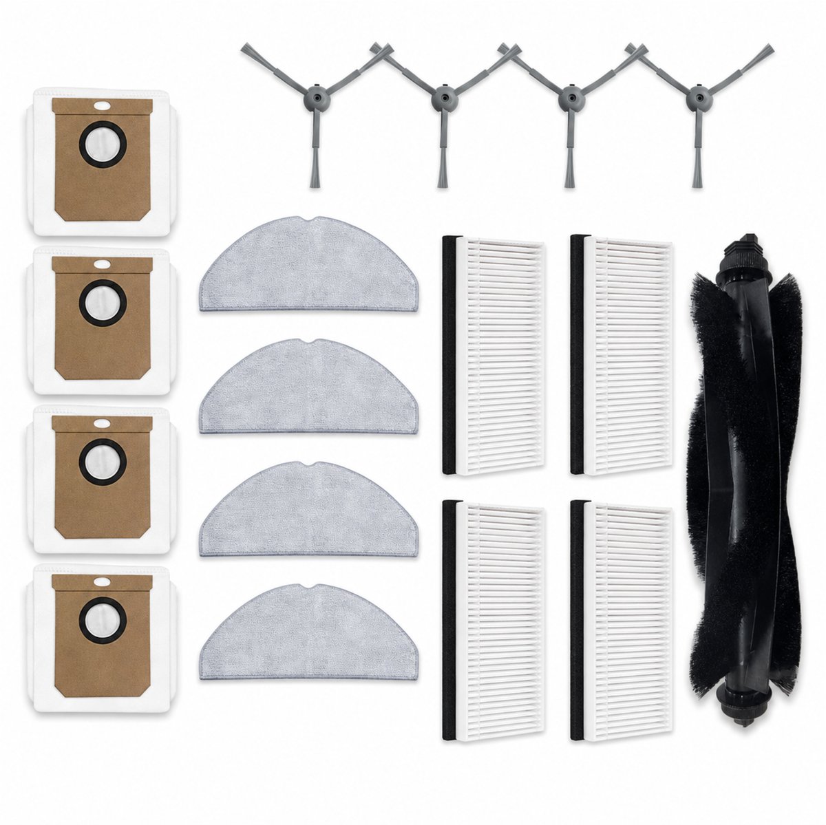 ZENC® Accessoireset Geschikt voor Eufy G50 & L60 Hybrid (SES) - Robotstofzuiger - Onderhoudsset - HEPA-filters - Borstels - Stofzakken - Dweilpads