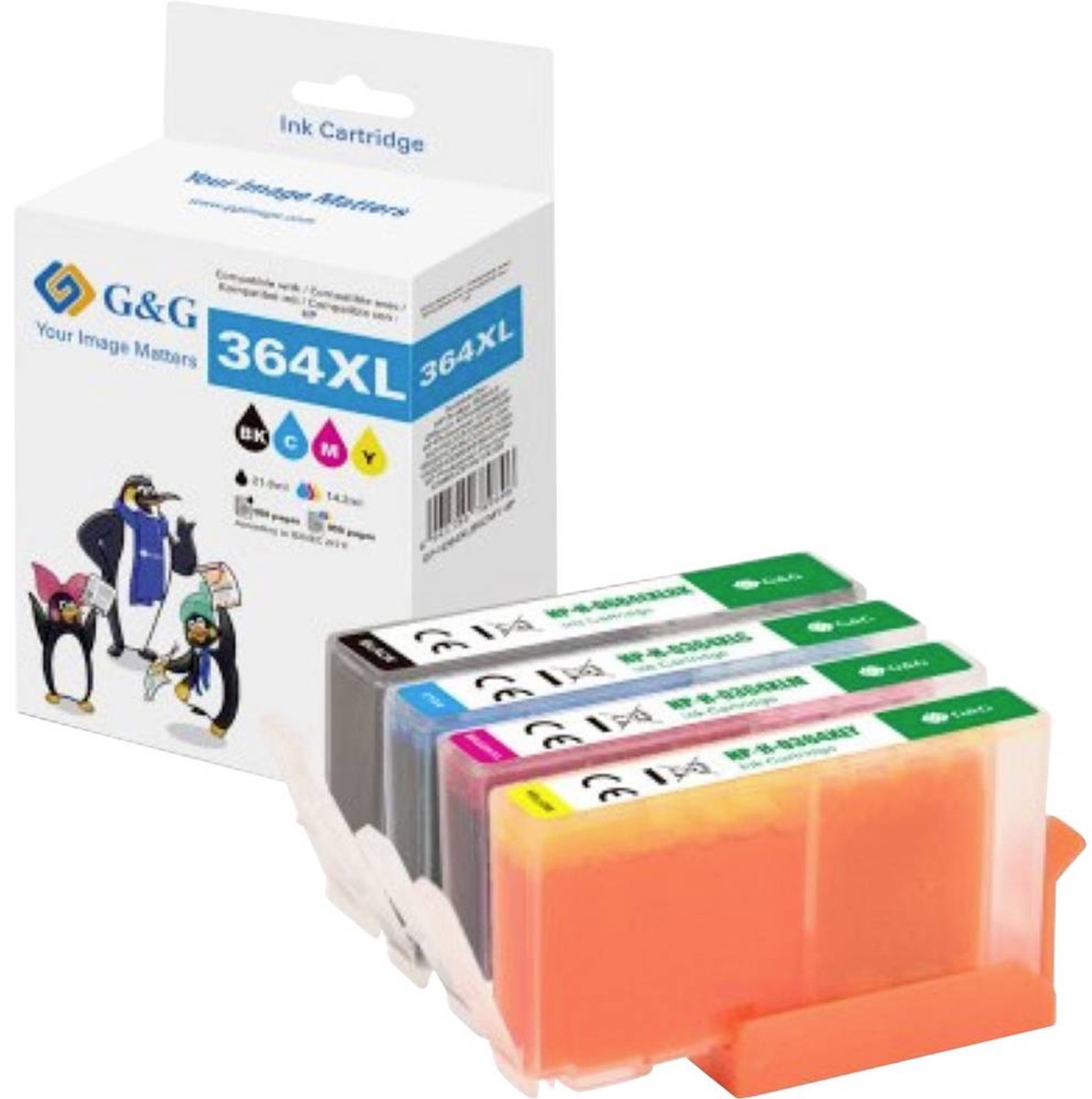 G&G Inktcartridge Compatibel GP-H364XLBKCMY-4P