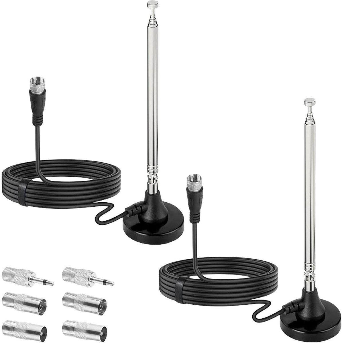 Dailygoods- Radioantenne DAB/FM met magnetische voet - Verlengkabel 3 m - Telescoopfunctie - Compatibel met audio/ontvangers - Hoogwaardig ijzermateriaal - Efficiënte signaalversterking - Antenne