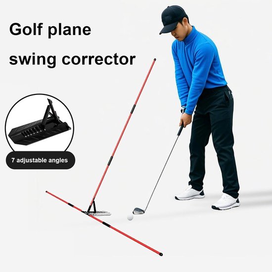 Golfuitlijningsstokken - Golftrainingsstaven - Swing Verbeteren - Draagbaar Ontwerp - 1.05x1.05m - Rood — afbeelding 4
