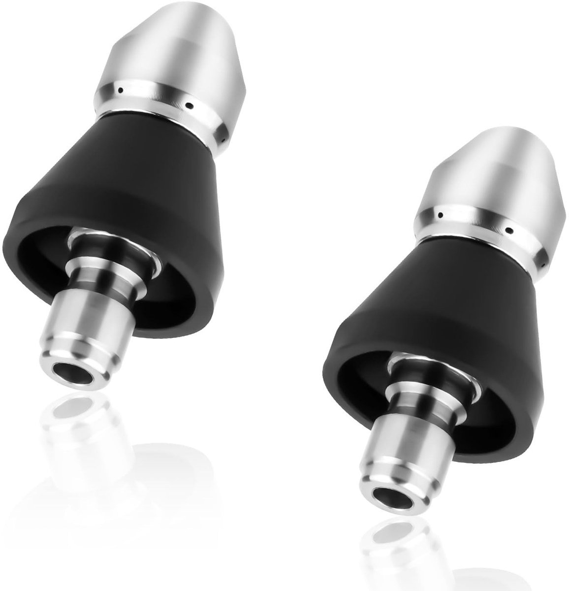 Dailygoods- Rioolreinigingsmondstuk 2 Stuks - Voorste Jet/ Achterste Jets - 1/4 Inch Snelkoppeling - Roestvrij Staal - 6x3,06 cm - Betrouwbaar Gereedschap - Hogedrukreiniger