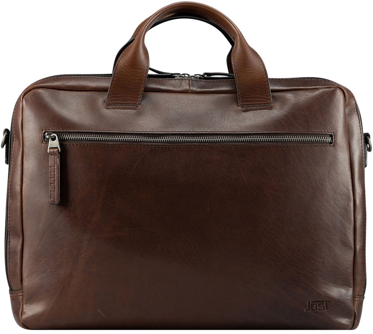 JOST Leren Afzonderlijke gevallen Laptoptas met laptopvak Lund Business Bag Brown Bruine