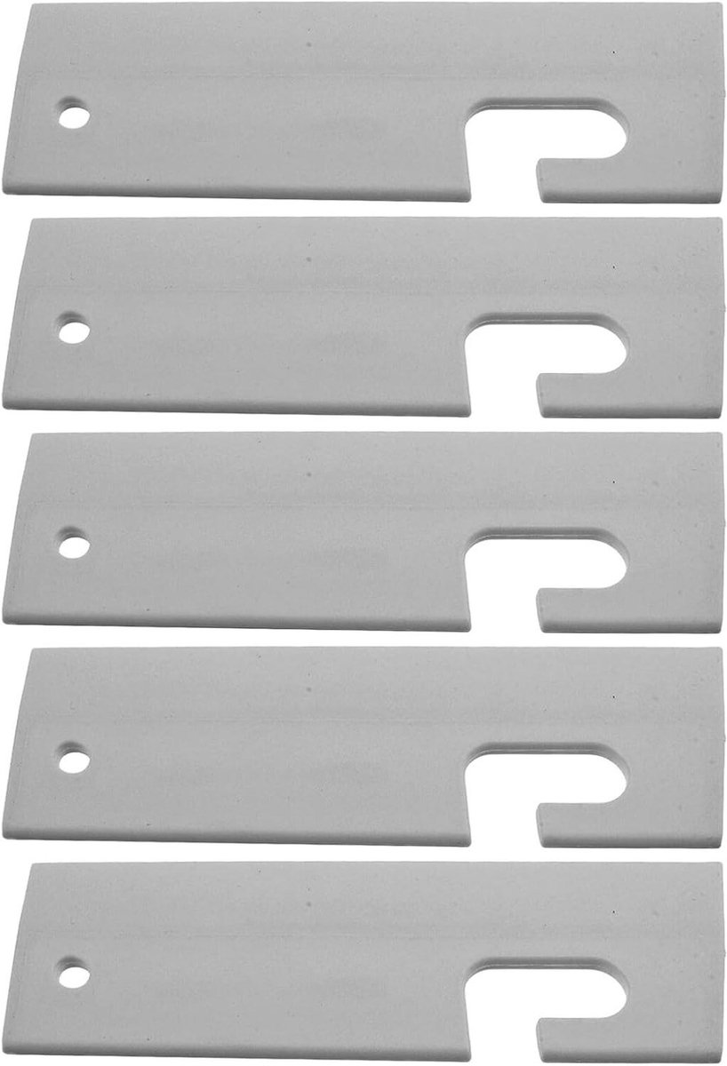 Mini Siliconen Wisser - Glasreiniger Raamwisser - Streeploos Schoonmaken - Zachte Duurzame Siliconen - 5 Stuks - Grijs