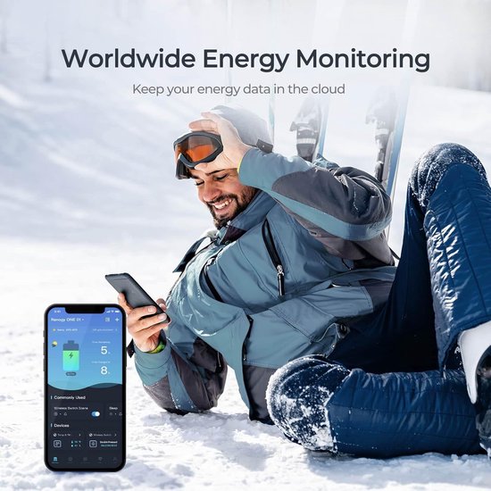 Energie Monitor - Stroombewaking Paneel - Off-grid Leven - Alles-in-één Oplossing - 10.6 cm - Zwart — afbeelding 3