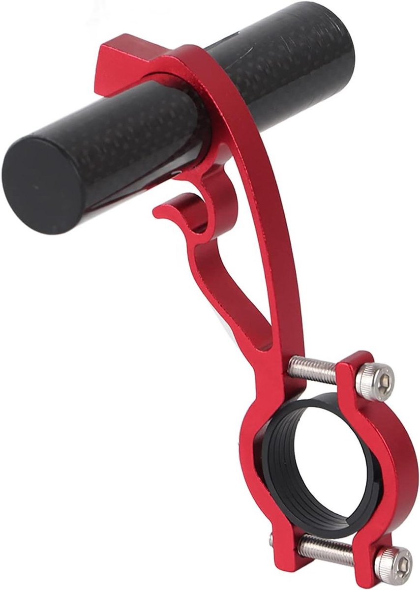 Stuurverlenger Fiets - Fiets Accessoirehouder - Fietsen Organiseren - Lichtgewicht Aluminium - 10CM - Rood