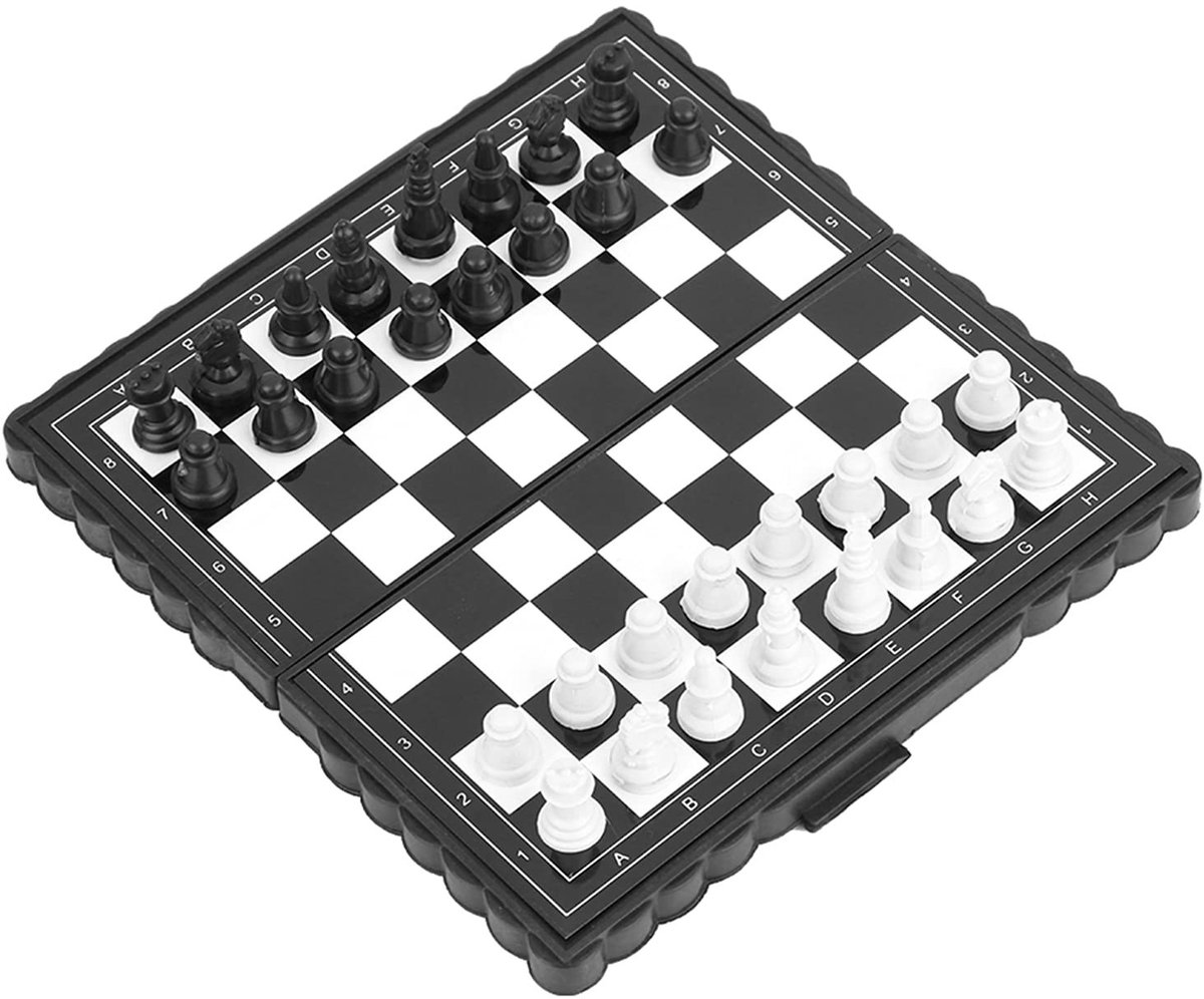 Dailygoods- Schaakspel Magnetisch - Opvouwbaar Schaakbord - Draagbaar - Kunststof - Schaakstukken - Geschikt voor Binnen/Buiten - Reis Schaakspel