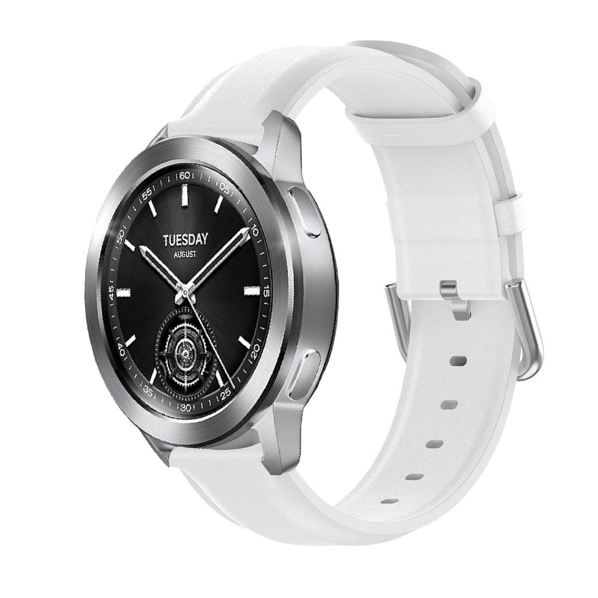 Dailygoods - Band voor Xiaomi Watch S3/Watch S4 - Echt leer - Slijtvast en ademend - Wit - Vervangend horlogebandje - Geschikt voor smartwatch