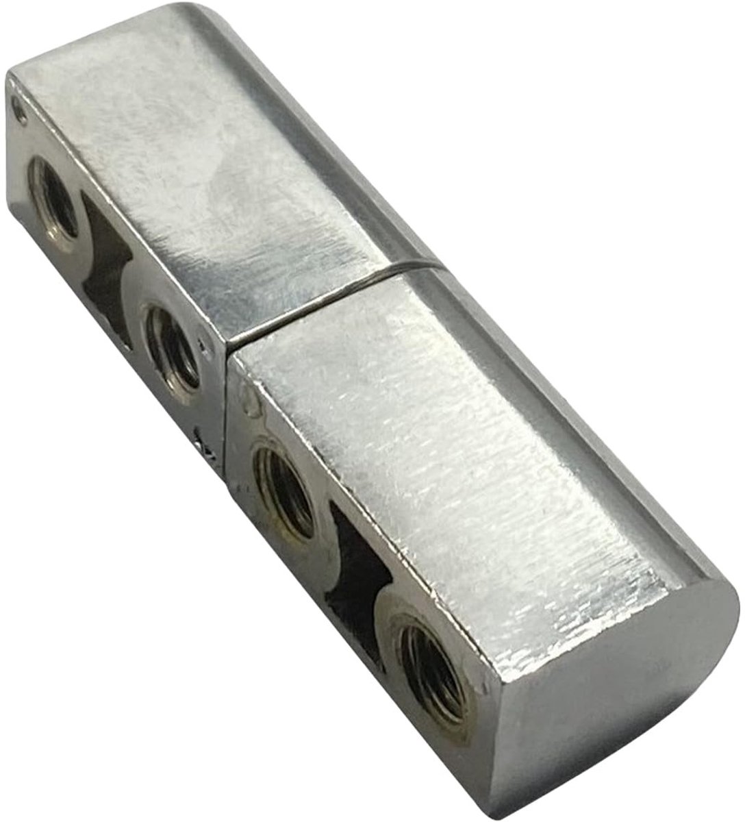 Dailygoods- Deurscharnieren 4 Stuks - Zinklegering - 50mm x 16mm x 12mm - Slijtvast - Geluidarm - Voor Verdeelkast - Scharnier