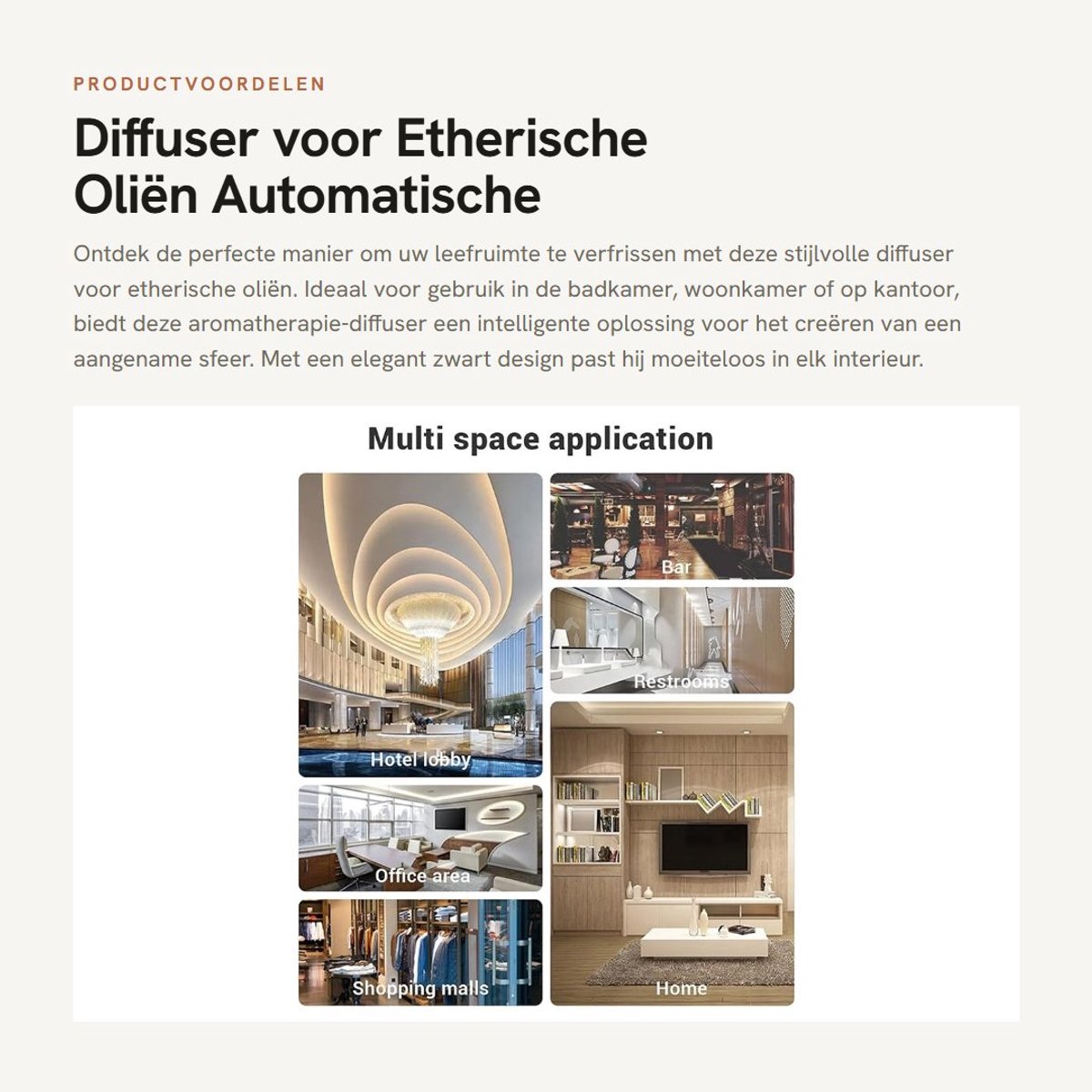 Dailygoods- Diffuser - automatische geurverspreider - aromatherapie - milieuvriendelijk ABS - energiebesparend - flexibele geuropties - 1055 g