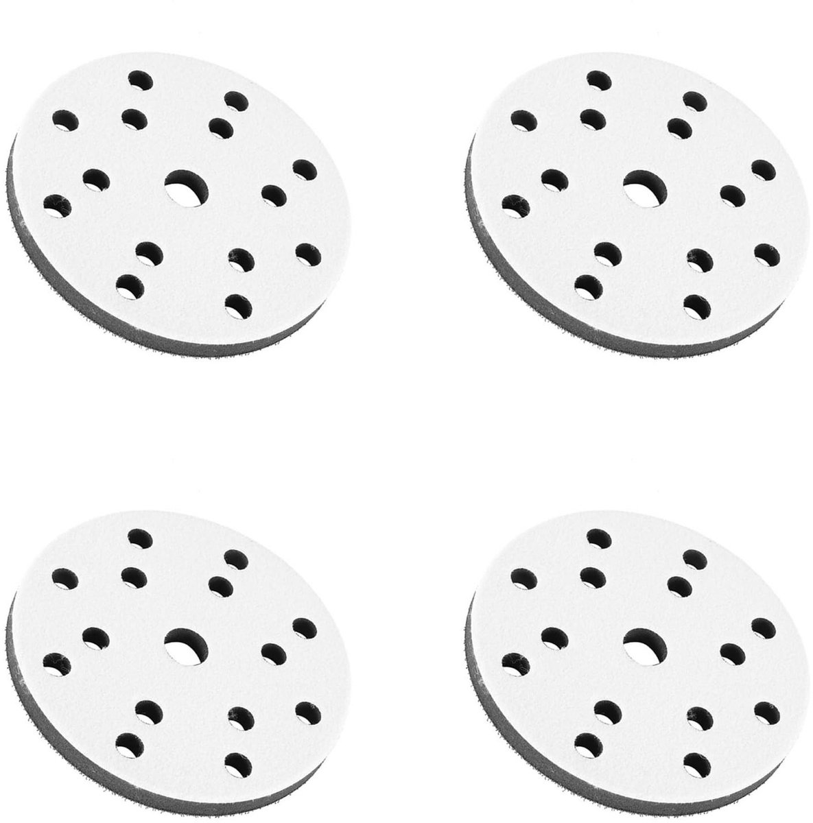 Dailygoods- Schuurpad 150mm Diameter - Zachte Buffer - Interface Pad - 4 Stuks - 6 Gaten - Aanpasbaar Kussen - Polijstpad