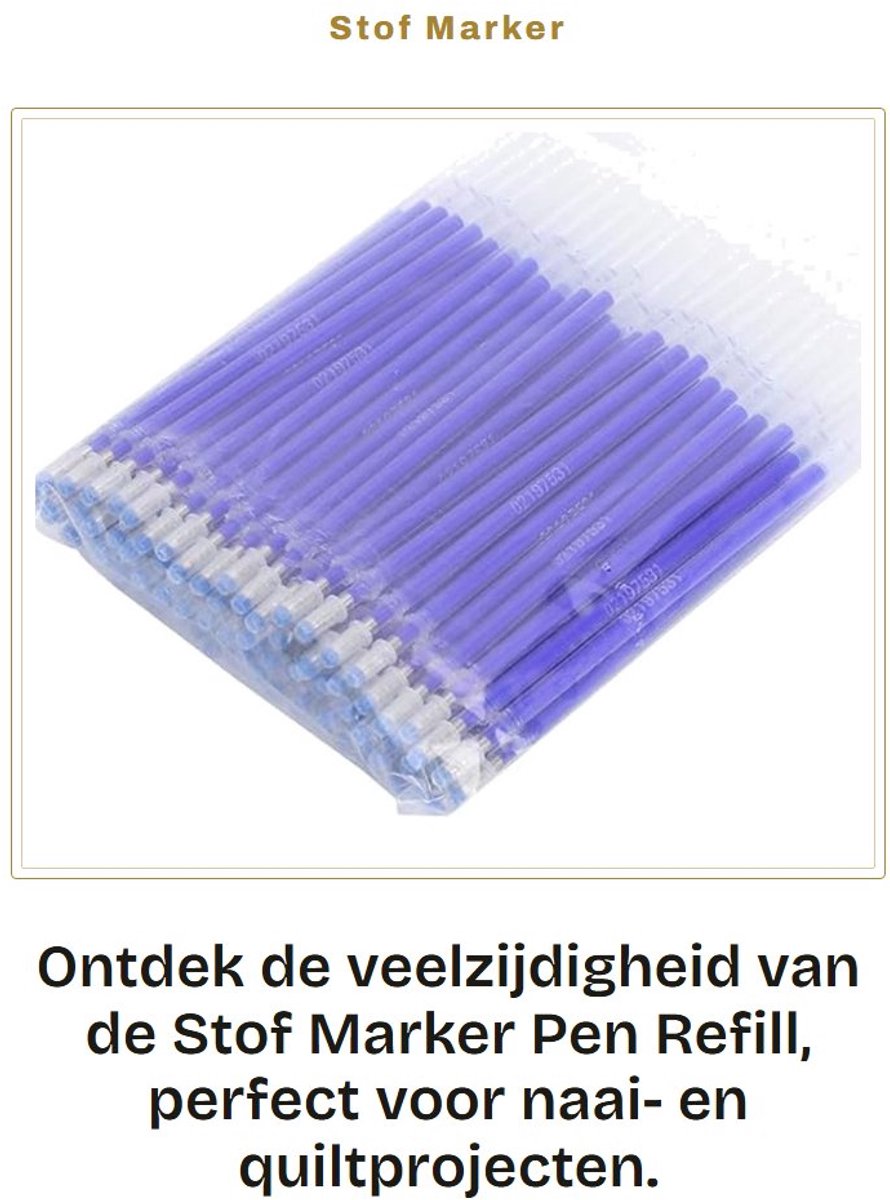 Dailygoods- Markerpen 100 Stuks - Warmte Uitwisbare Pennen - Duurzaam - Stalen Penpunt - Geschikt voor Naaien - Verdwijnen bij 50℃ - Uitwisbare Pen