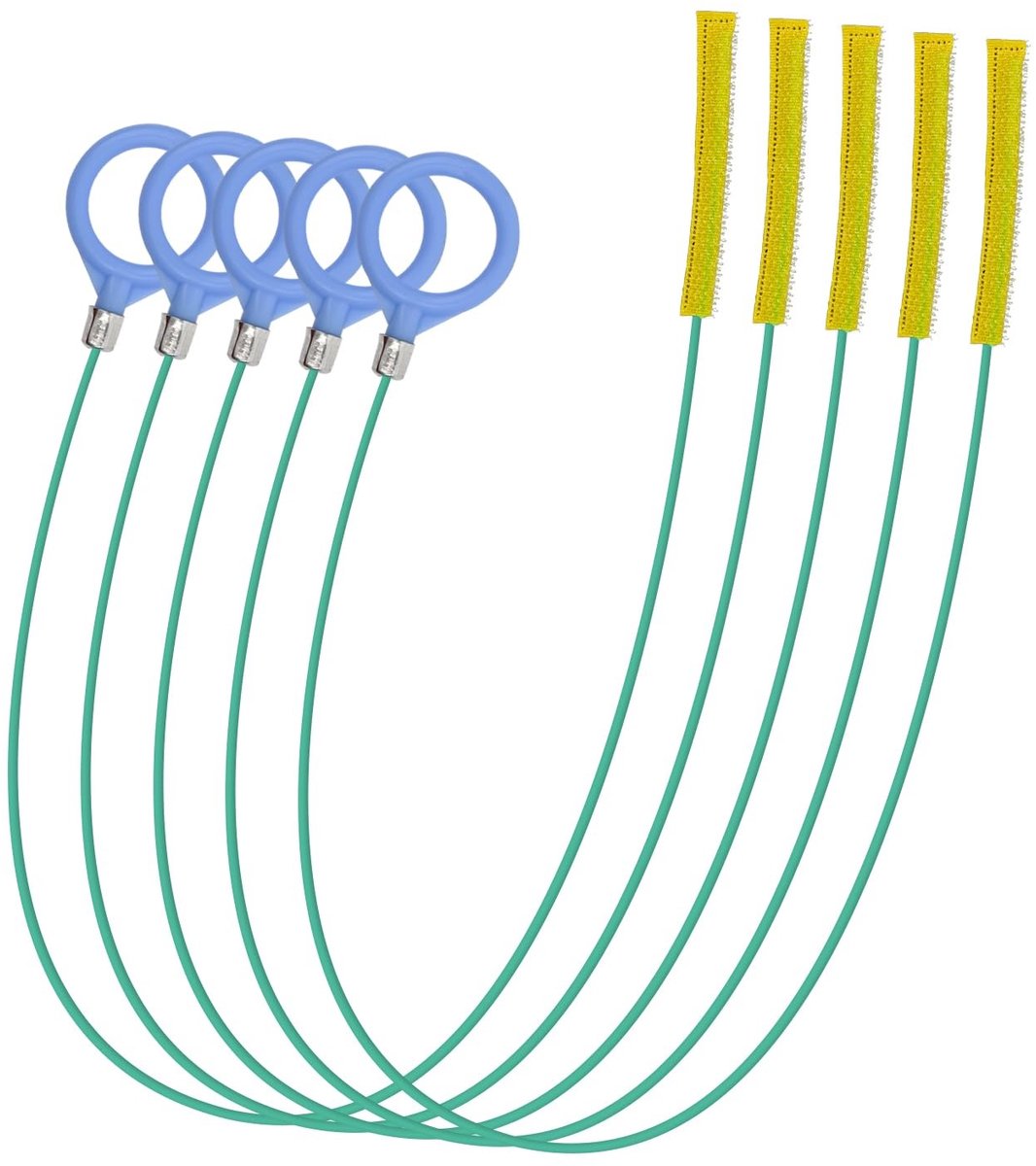 Dailygoods- Ontstoppingsstangen 90 cm - Versterkte Metalen Slang - 5 Stuks - Flexibel - Onverwoestbare Haken - Diep Bereik - Afvoerontstopper
