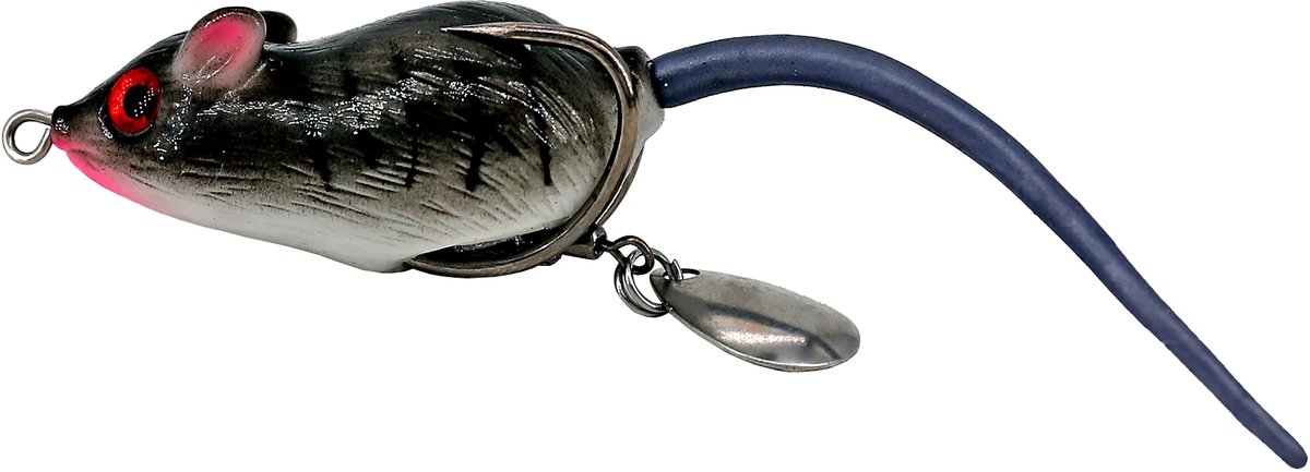Albatros Natural Killer Field Mouse 4,5 cm | 10,5 gram topwater muis kunstaas voor snoek Grey Mouse